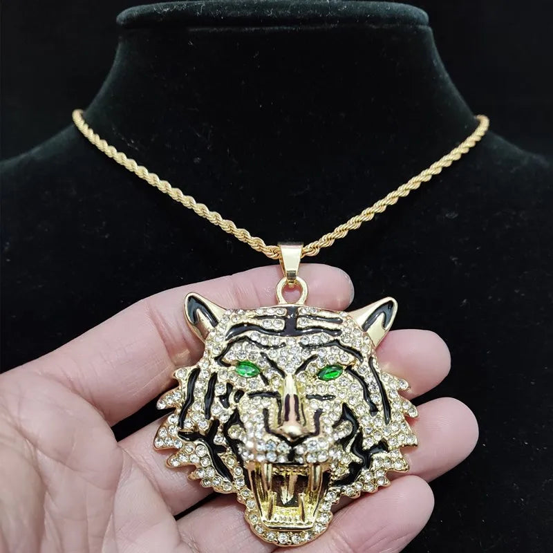 Hip Hop 3D Tiger Pendant