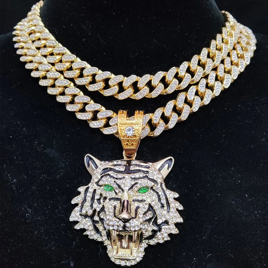 Hip Hop 3D Tiger Pendant