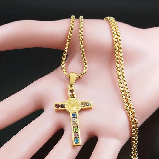 Sacred Cross Pendant Necklace