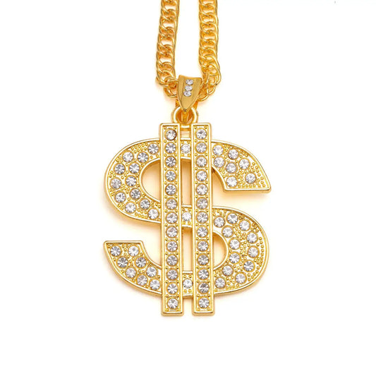 Gold Dollar Sign Pendant