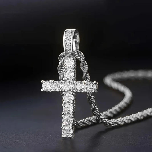 Luxury Zircon Cross Pendant Necklace