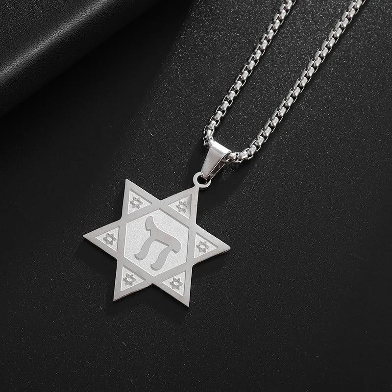 Retro Gothic Blue Evil Eye Protection Pendant Necklace for Men Boys Biker Amulets Punk Jewelry Gifts