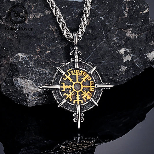 Viking Compass Rune Pendant Necklace