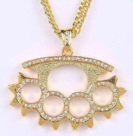Icy Knuckle Pendant Necklace