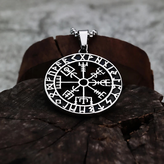 Viking Compass Pendant Necklace