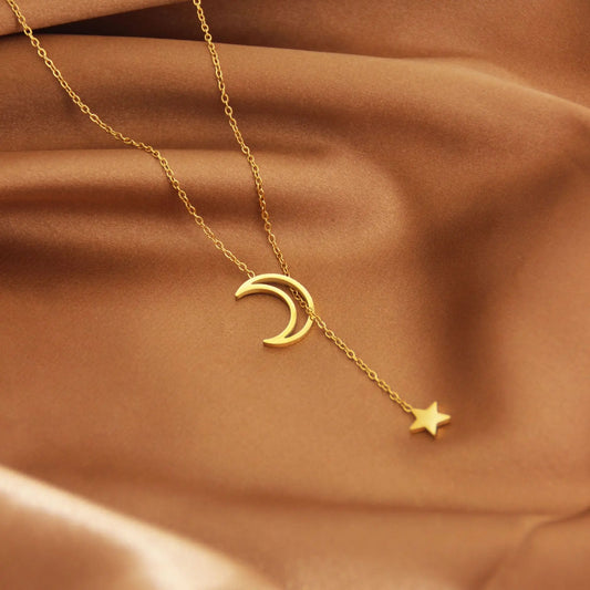 Moon Star Pendant Necklace