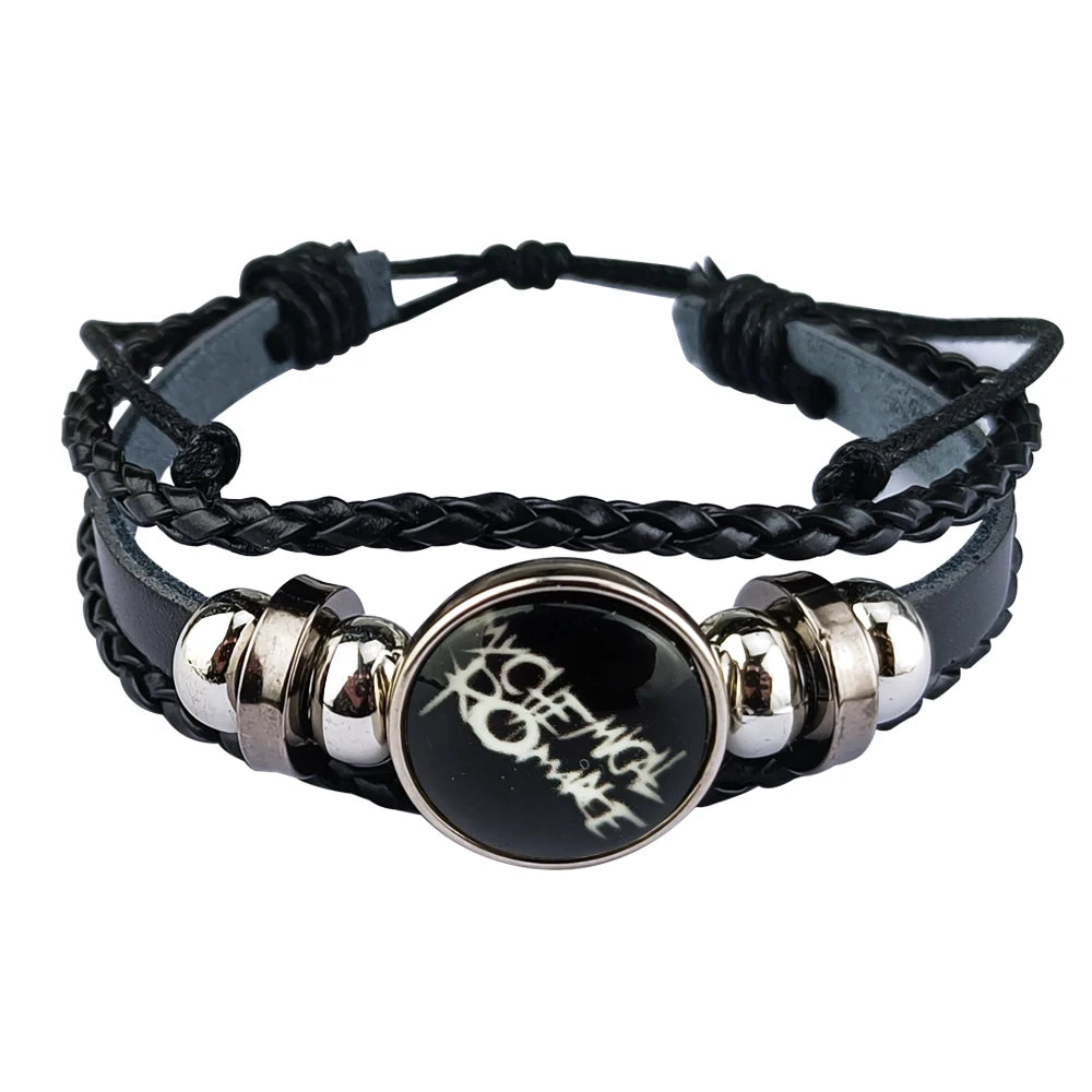 My Chemical Romance Cosplay Stainless Steel Necklace Men Women Rock Band Guitar Pick Pendant Choker Jewelry Accessories Gifts