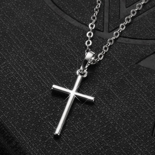 Silver Christian Cross Necklace
