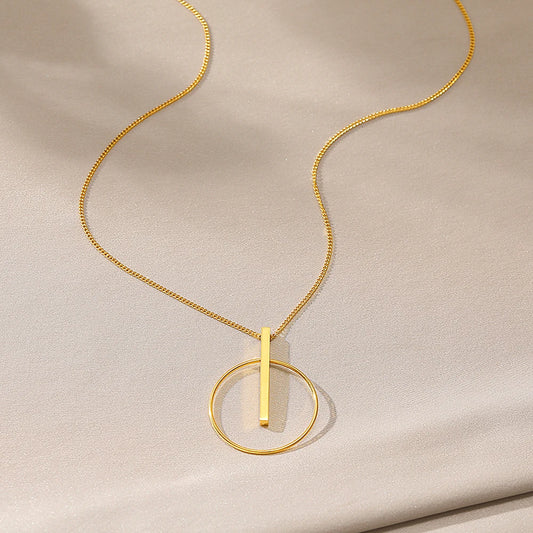 Circle Stick Pendant Choker