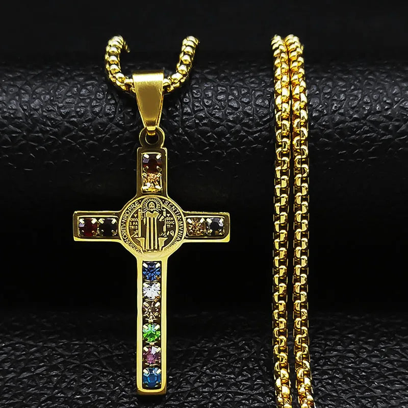 Sacred Cross Pendant Necklace