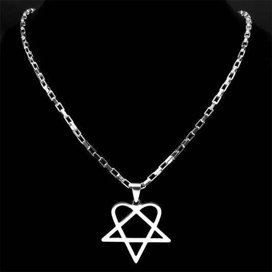 Heartagram Star Pendant Necklace