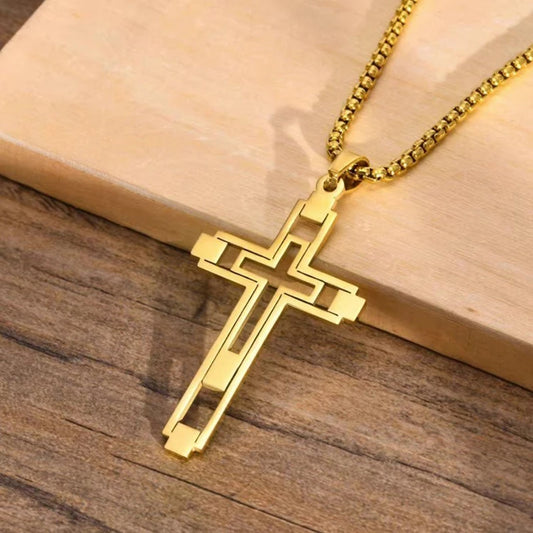 Cross Choker Pendant Necklace