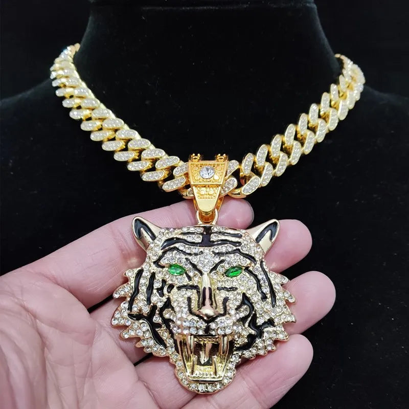 Hip Hop 3D Tiger Pendant