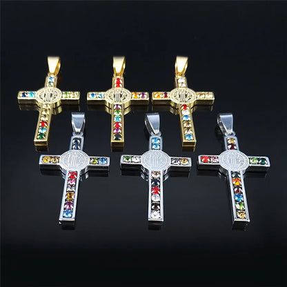 Sacred Cross Pendant Necklace