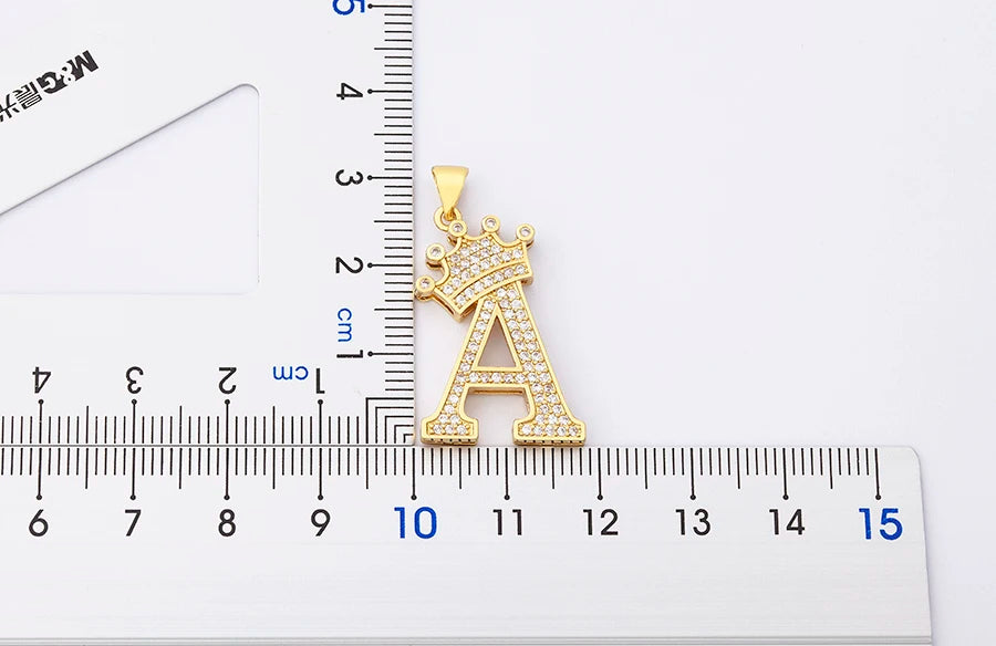 Luxury Crown Letter Necklace