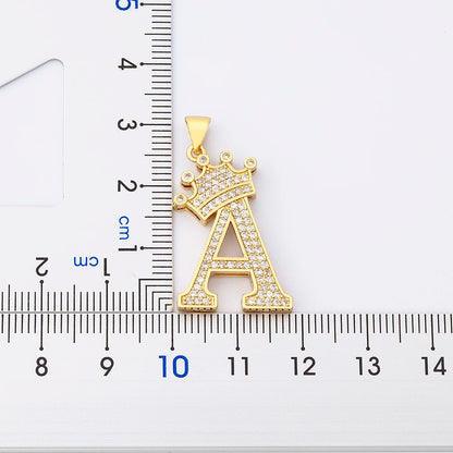 Luxury Crown Letter Necklace