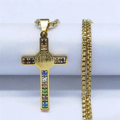 Sacred Cross Pendant Necklace
