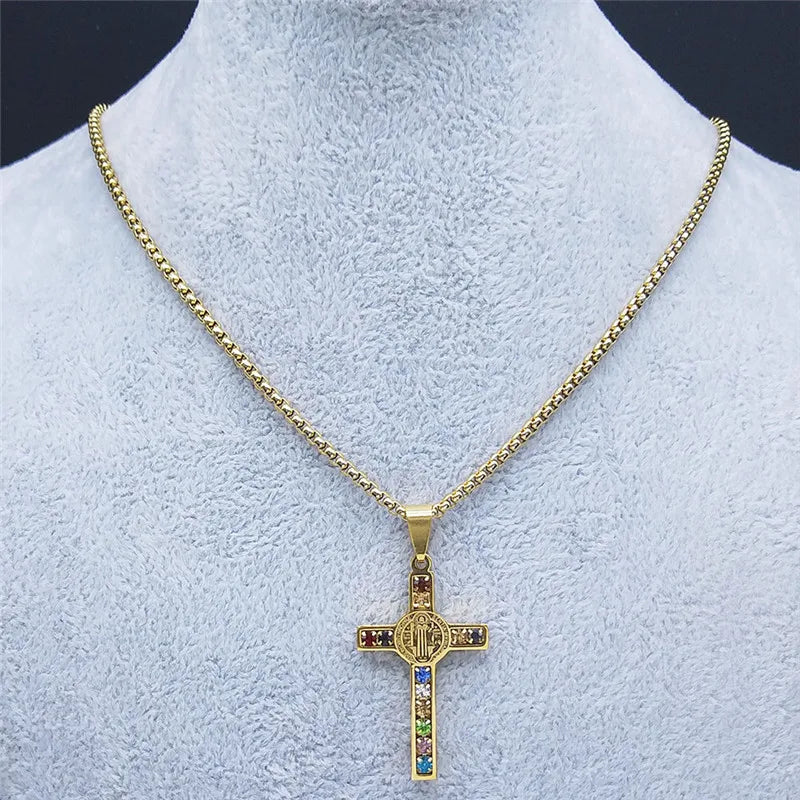 Sacred Cross Pendant Necklace