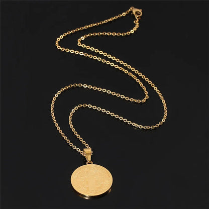 San Benito Medal Pendant Necklace