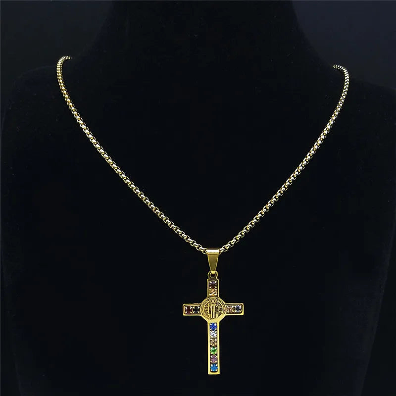 Sacred Cross Pendant Necklace
