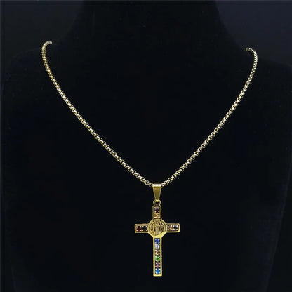 Sacred Cross Pendant Necklace