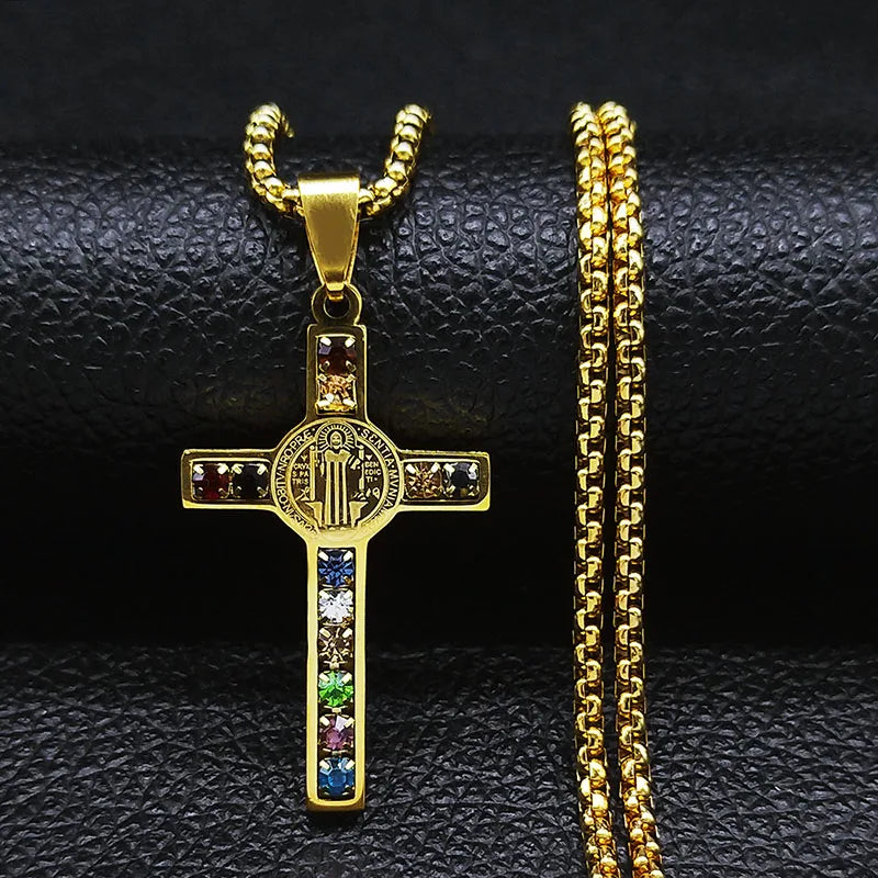 Sacred Cross Pendant Necklace