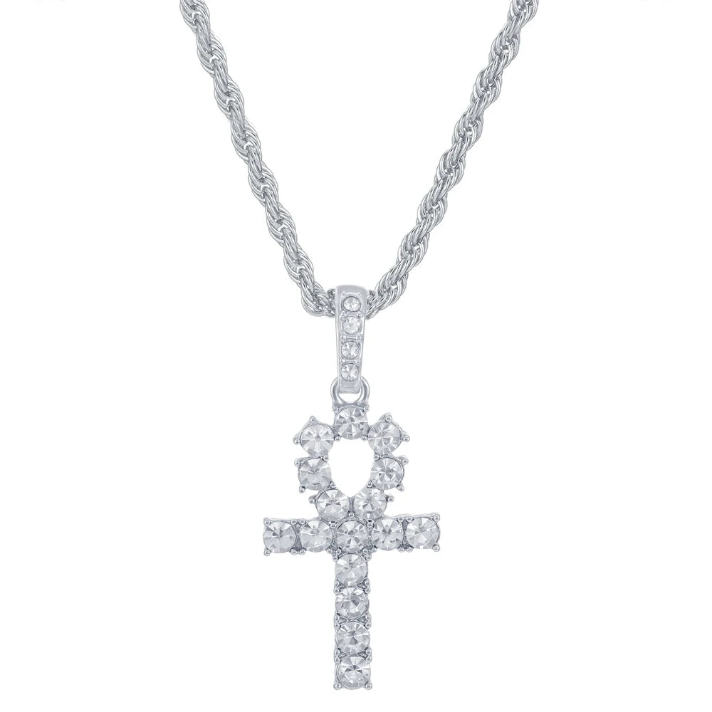 Iced Out Cross Pendant Necklace