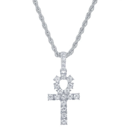 Iced Out Cross Pendant Necklace