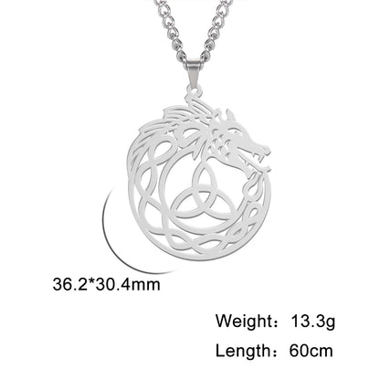 My shape Wolf Necklace for Men Women Stainless Steel Necklaces Men's chain Fashion Animal Male Necklace Punk Jewelry Boy Gifts