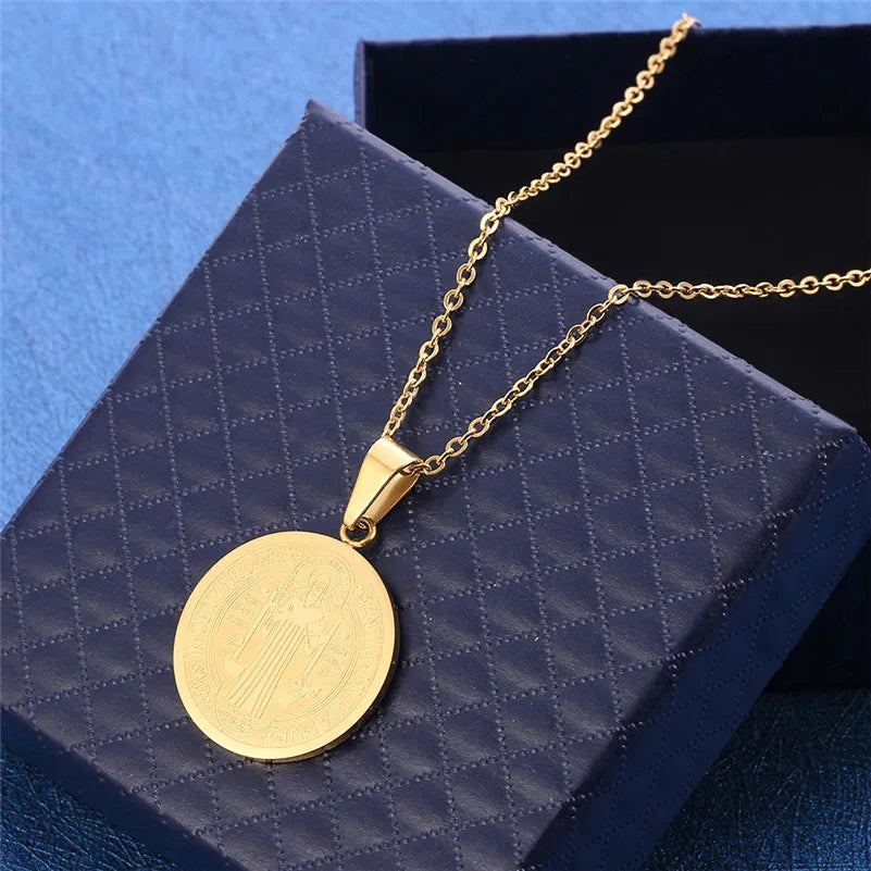 San Benito Medal Pendant Necklace