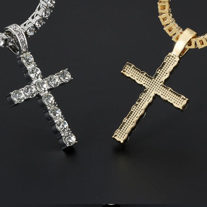 Iced Out Cross Pendant Necklace