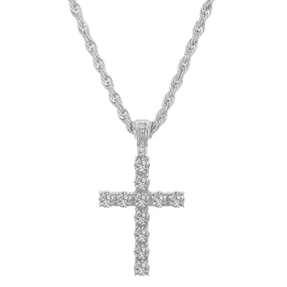Iced Out Cross Pendant Necklace
