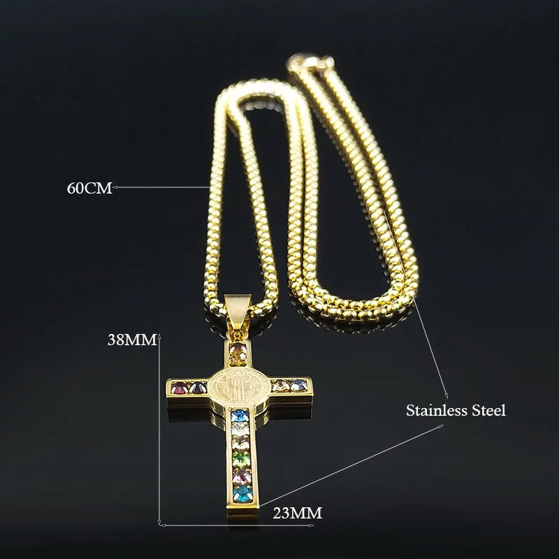 Sacred Cross Pendant Necklace