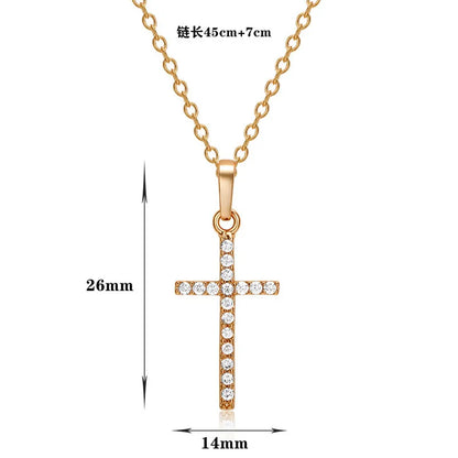 Crystal Cross Pendant Necklace