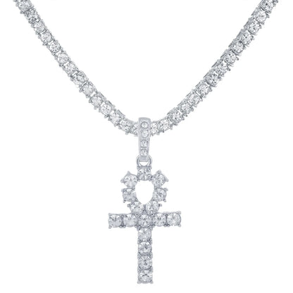 Iced Out Cross Pendant Necklace