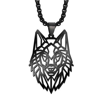 My shape Wolf Necklace for Men Women Stainless Steel Necklaces Men's chain Fashion Animal Male Necklace Punk Jewelry Boy Gifts