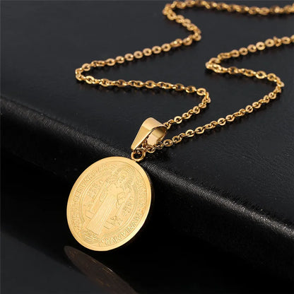 San Benito Medal Pendant Necklace