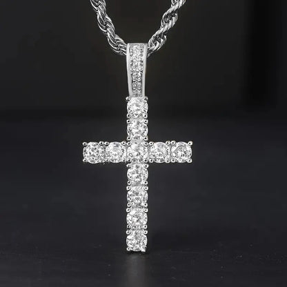 Luxury Zircon Cross Pendant Necklace