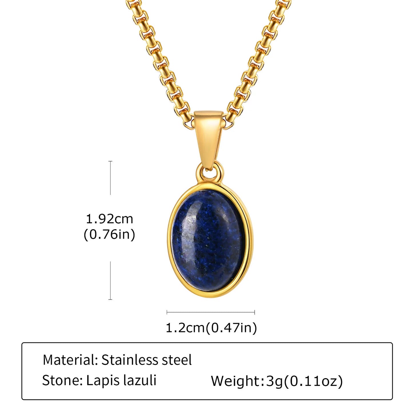 Trendy Pendant Necklaces for Men Boys,Square Natural Stone Stainless Steel Necklaces,New Hip Hop Cool Jewelry Gifts