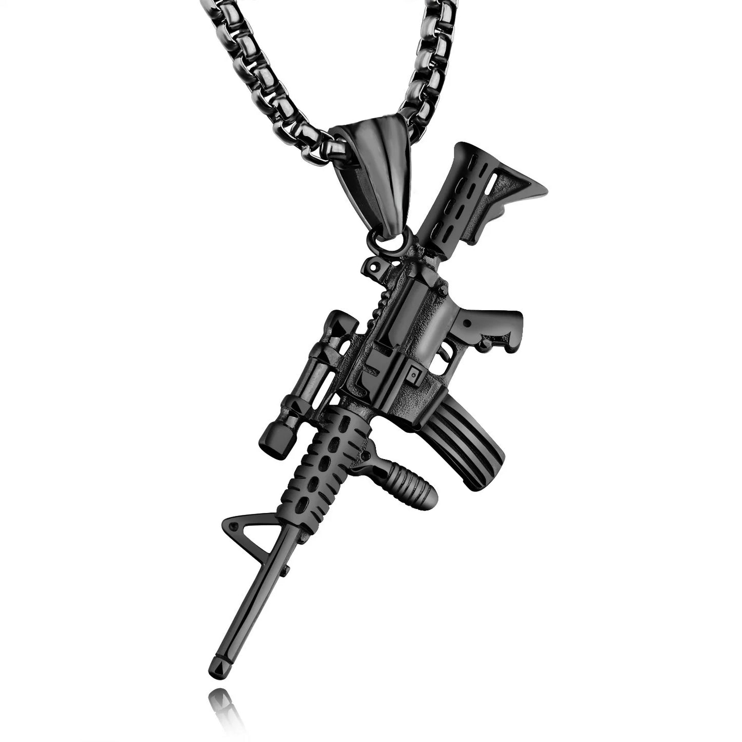 Machine Gun Pendant Necklace