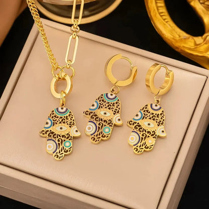 Leaves & Heart Jewelry Set