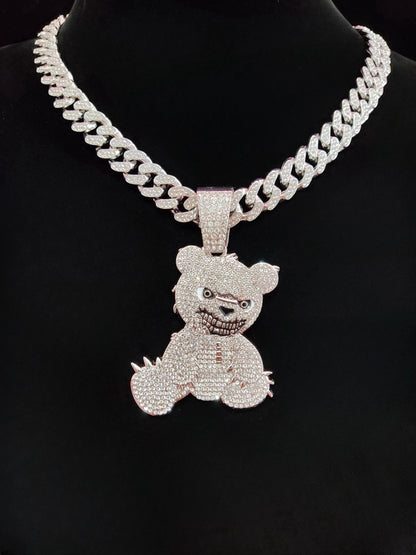 Hip Hop Bear Pendant Necklace