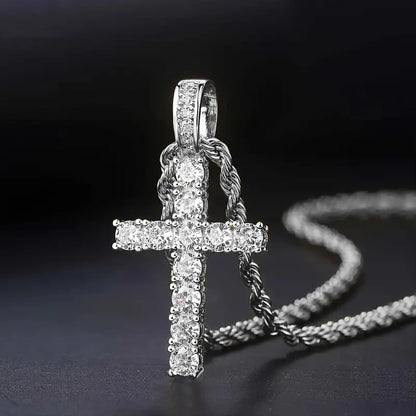 Luxury Zircon Cross Pendant Necklace