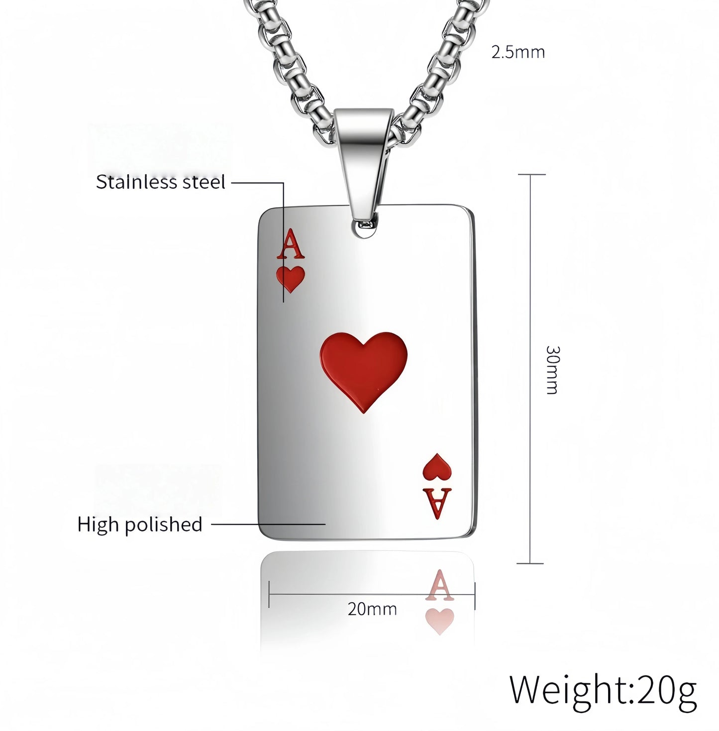 Spade & Heart Pendant Necklace
