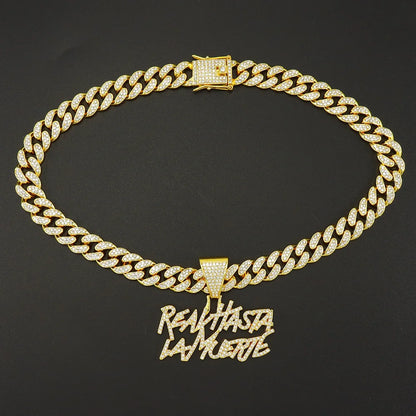 Hip Hop Letter Pendant Chain