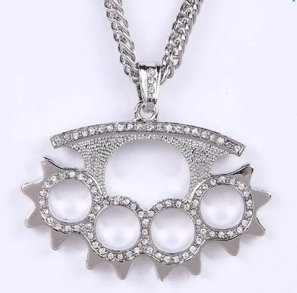 Icy Knuckle Pendant Necklace