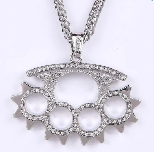 Icy Knuckle Pendant Necklace