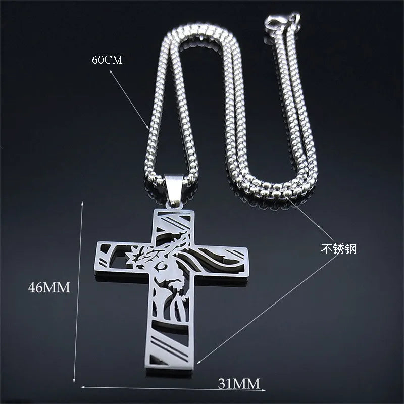 Crown of Thorns Cross Necklace