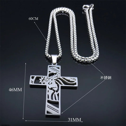 Crown of Thorns Cross Necklace