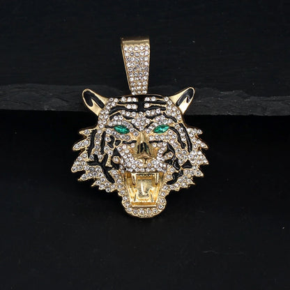 Big 3D Tiger Pendant Necklace